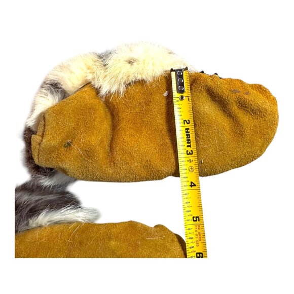 Vintage Handmade Fur & Suede Beaded Moccasins Native American Design Women 6 - Picture 6 of 12